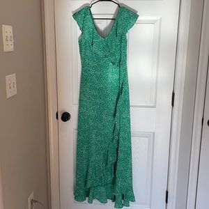 Green maxi dress